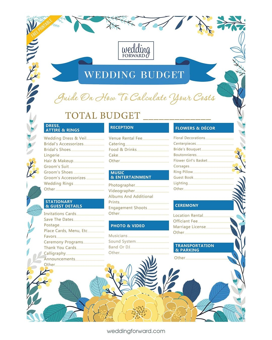 Expenses Destination Wedding Buying Budget Breakdown