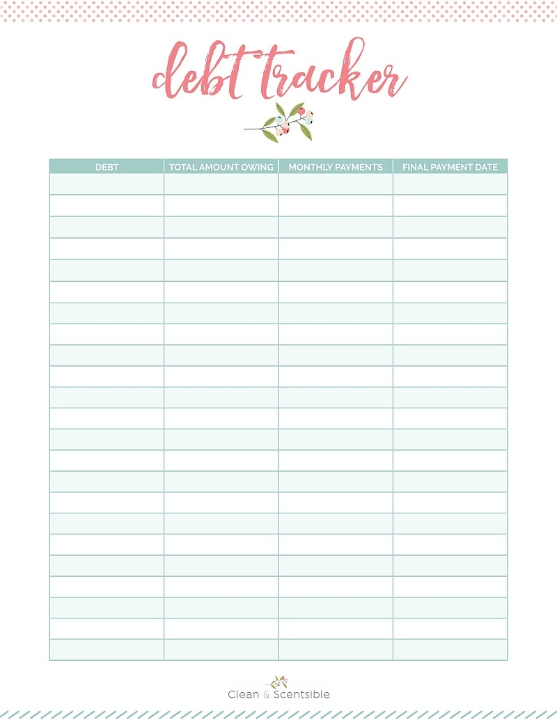 Debt Free Budget Template