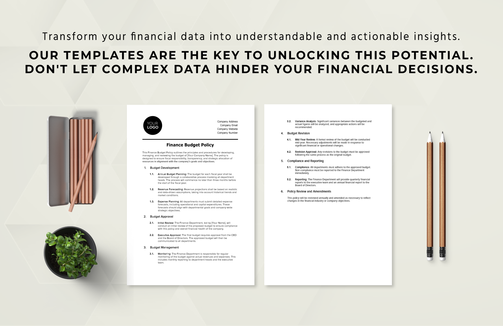 Finance Budget Policy Template In Word PDF Google Docs Download Template