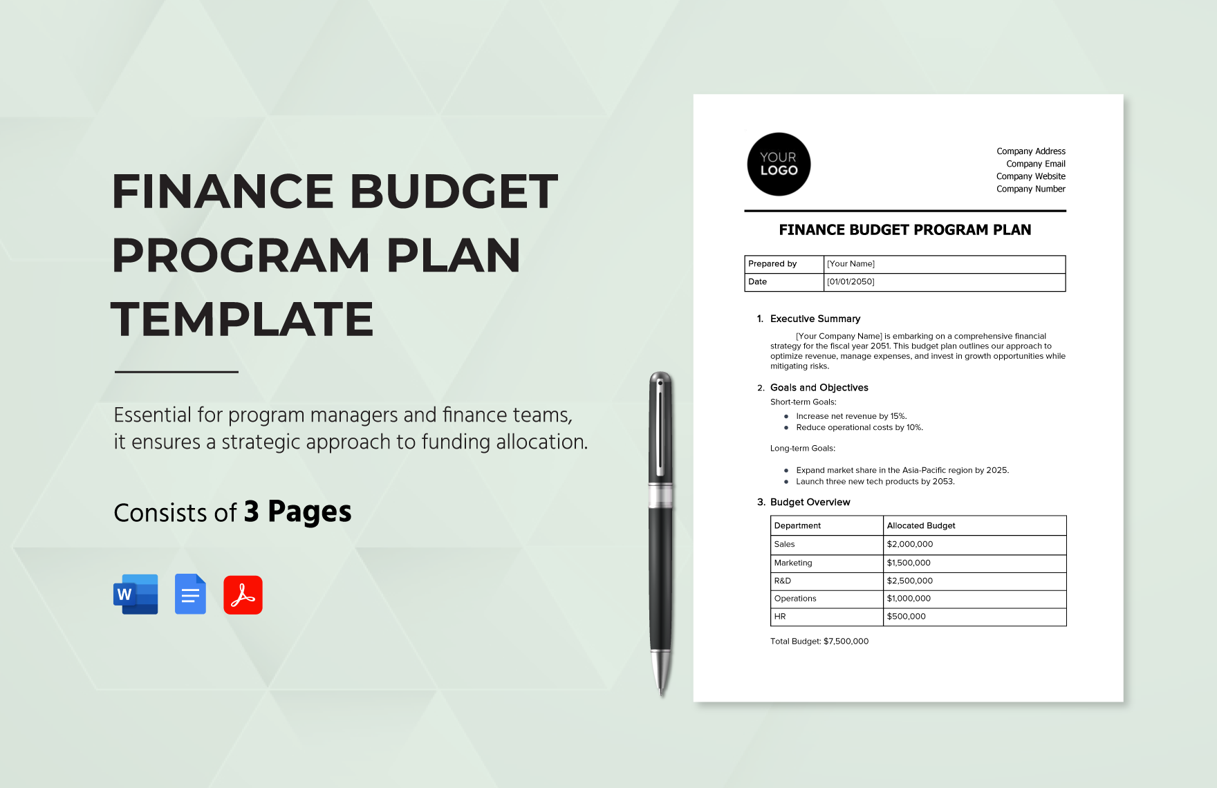 Finance Cost Reduction Plan Template In PDF Word Google Docs 