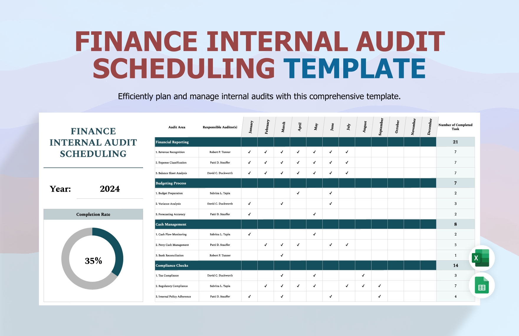 Internal Audit Budget Template