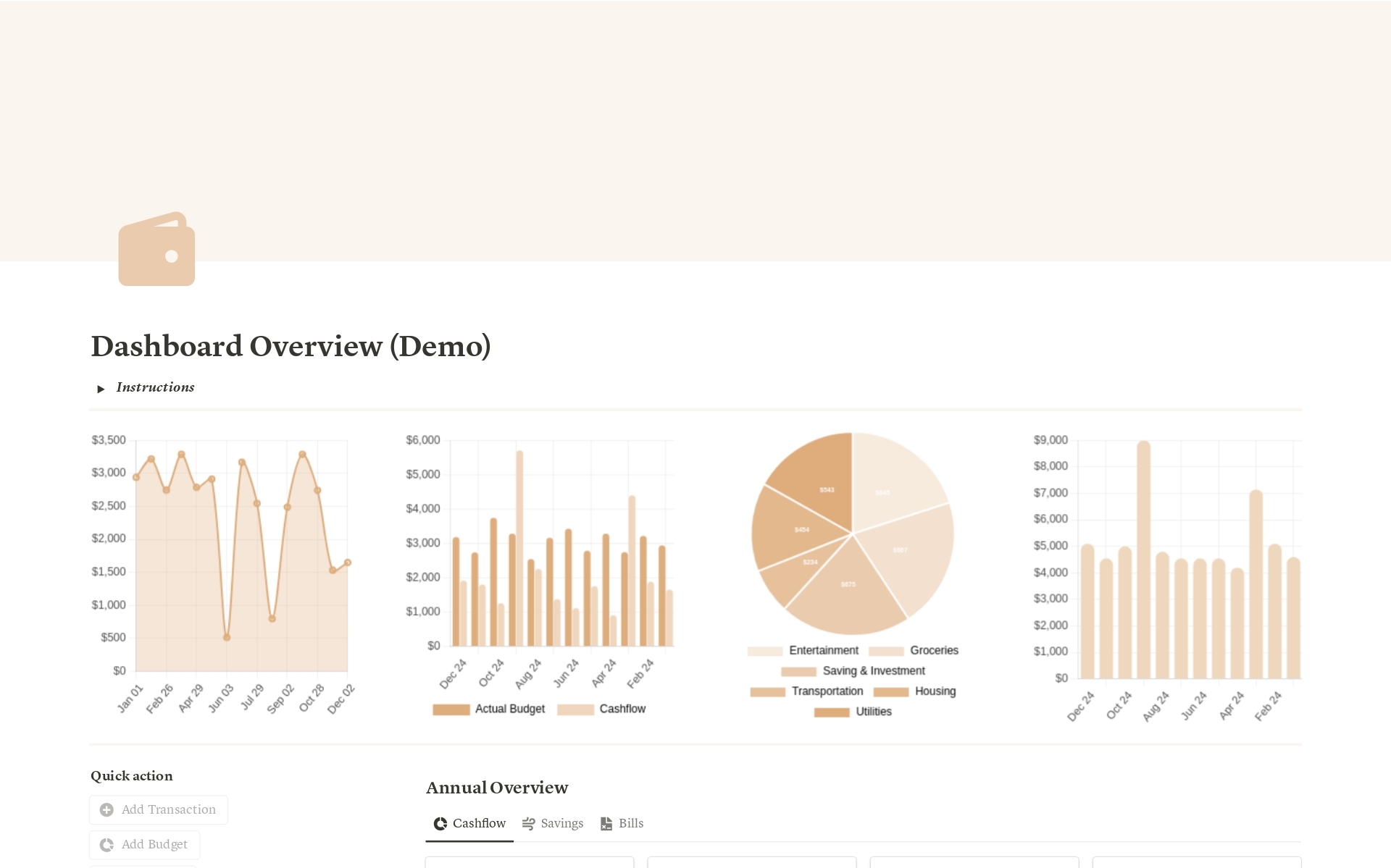 Notion Free Budget Template