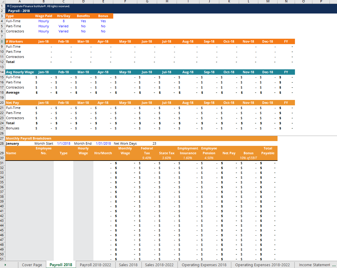 Financial Projection Template Download Free Excel Template