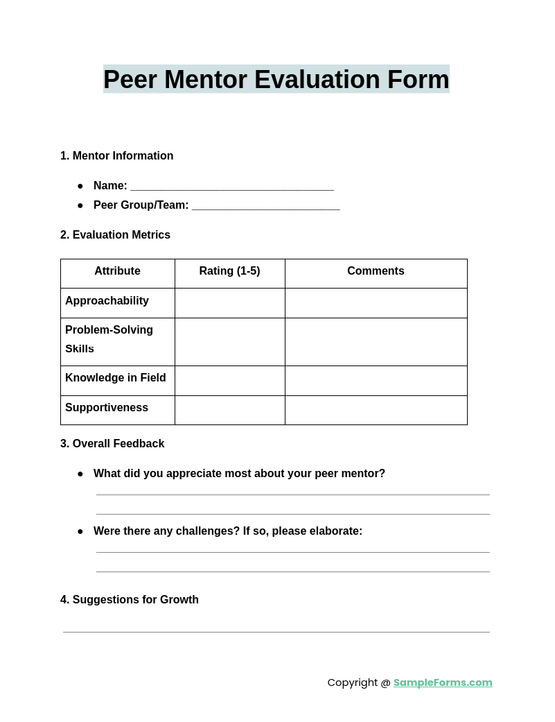 Mentoring Program Budget Template