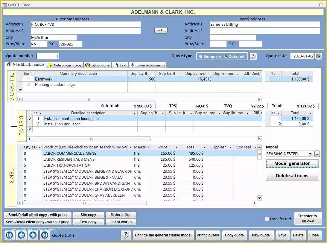 Access Database Budget Template