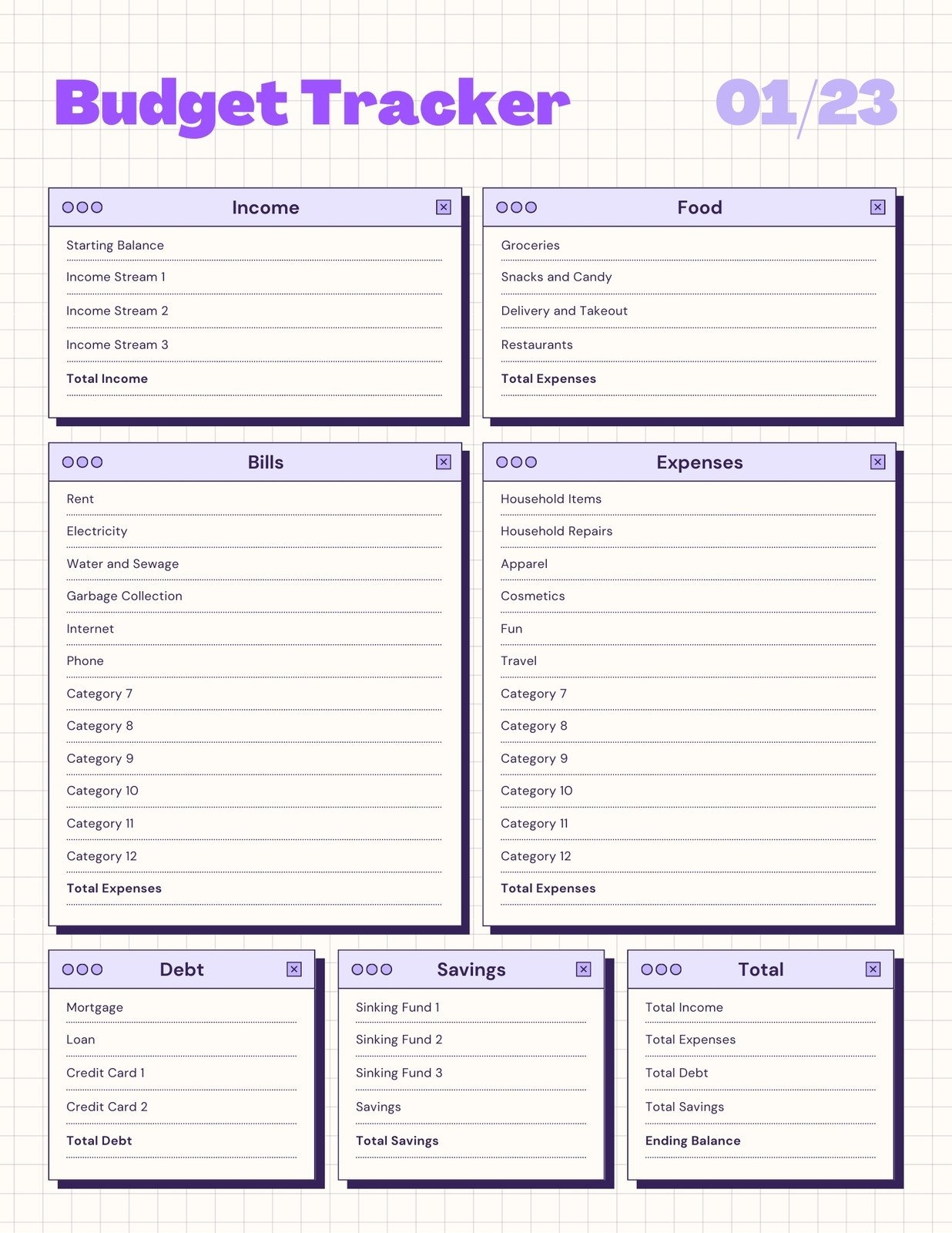 Free And Customizable Budget Templates
