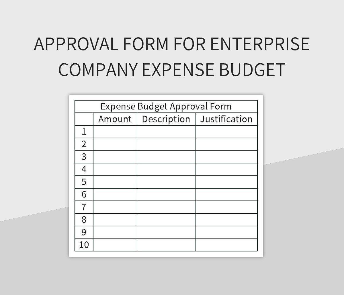Free Budget Approval Form Templates For Google Sheets And Microsoft Excel Slidesdocs