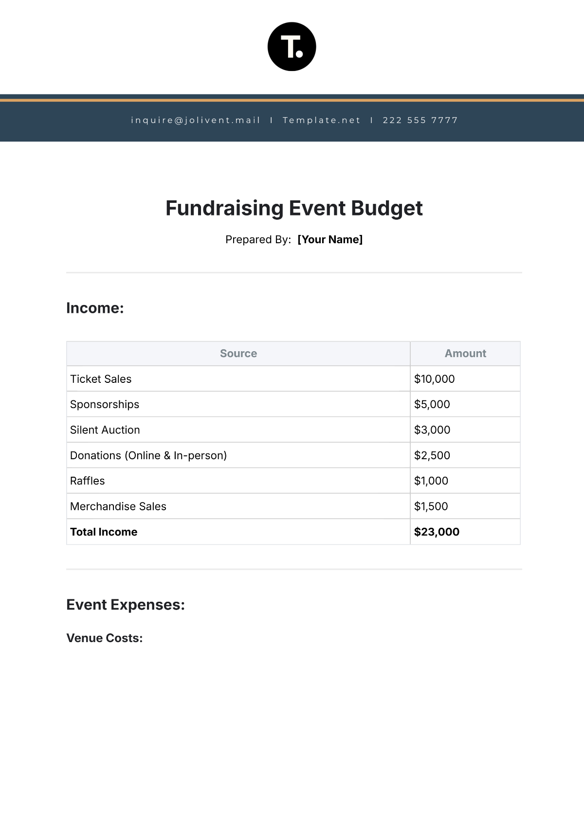 Free Budget Templates Editable And Printable