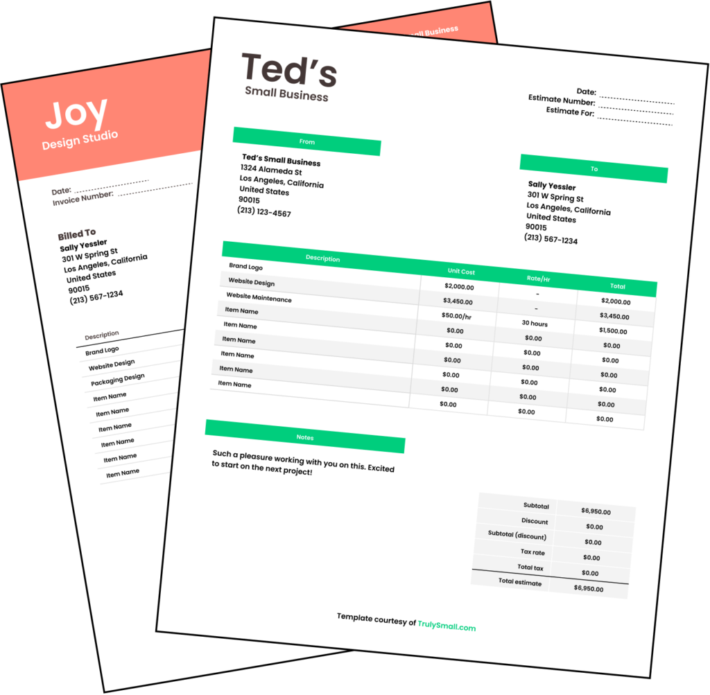 Budget Invoice Template