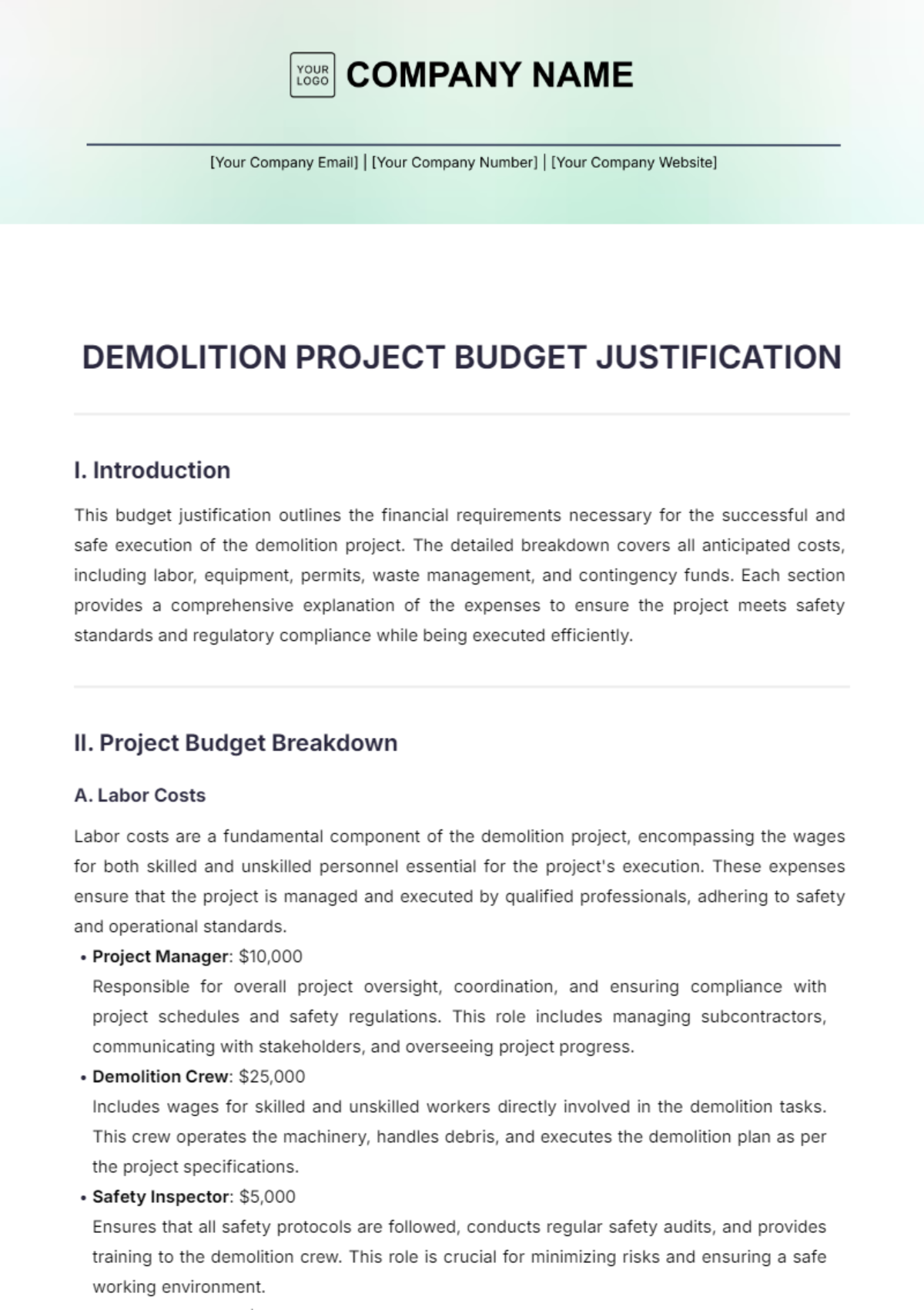 Free Capital Expenditure Budget Justification Template To Edit Online