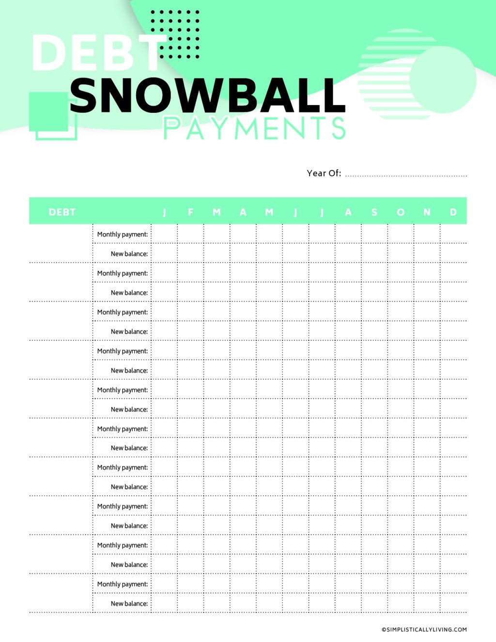 Snowball Budget Template