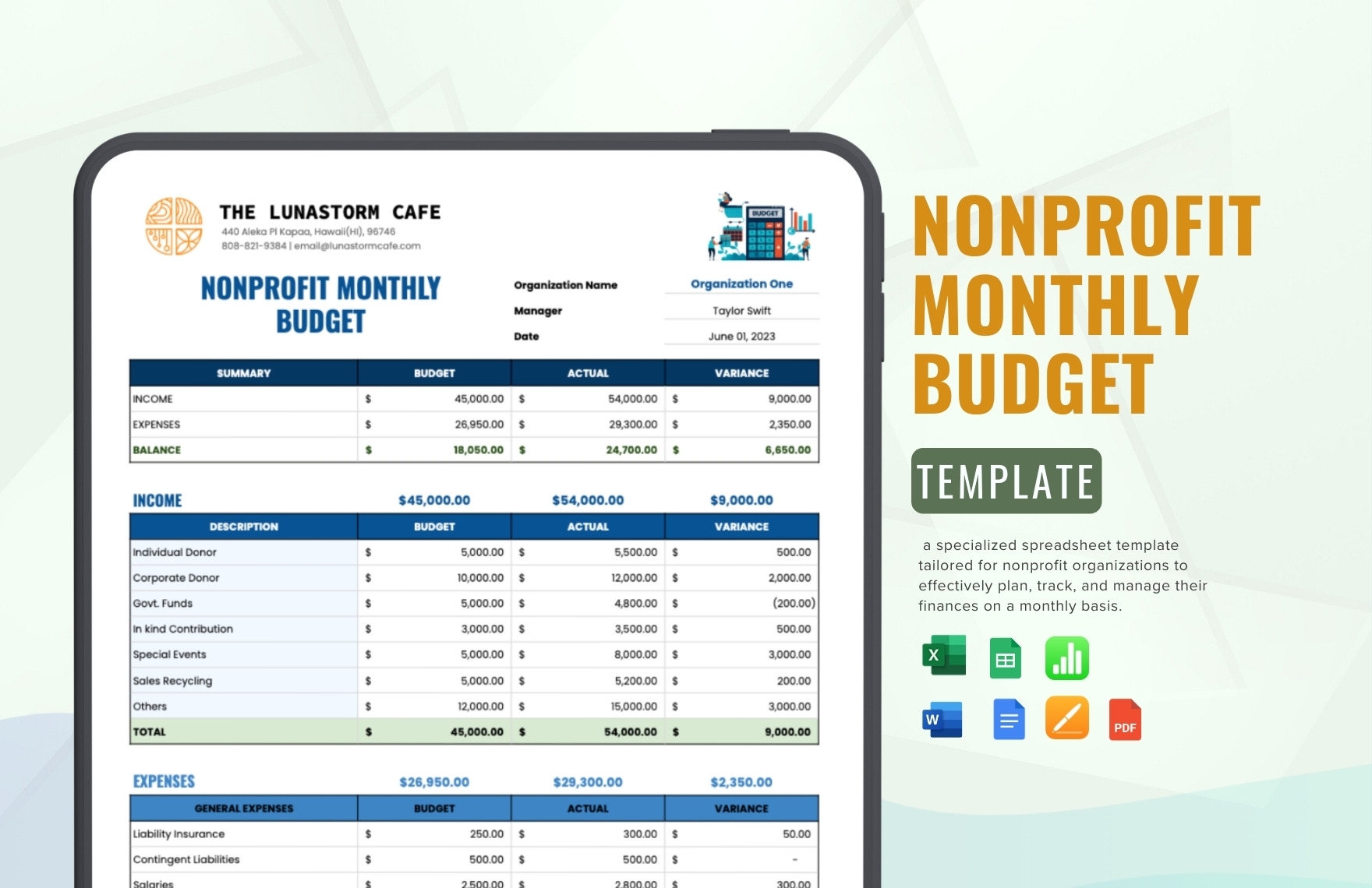 Free Editable Budget Templates In Apple Numbers To Download
