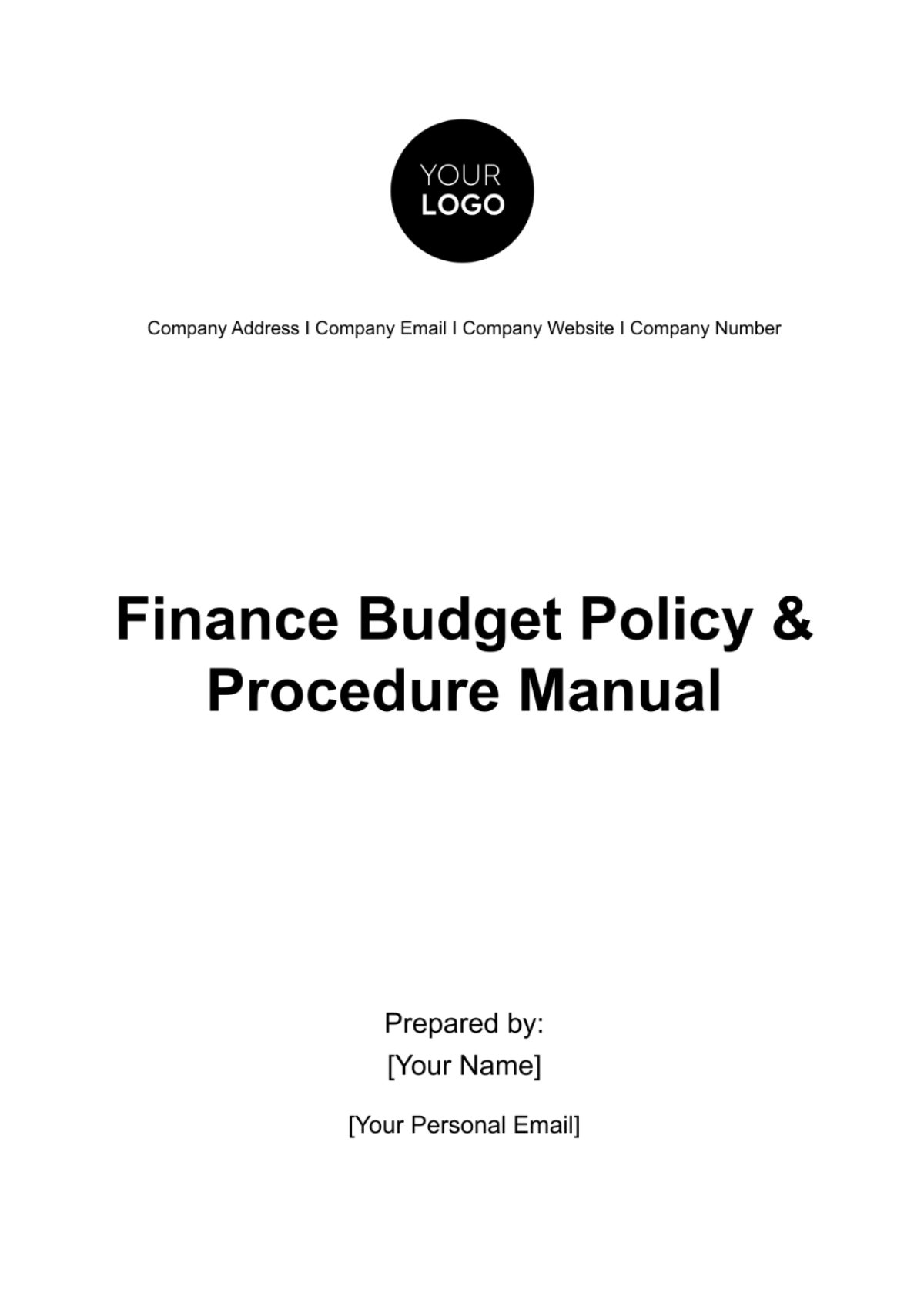 Budget Policy Template Budget Policy Template