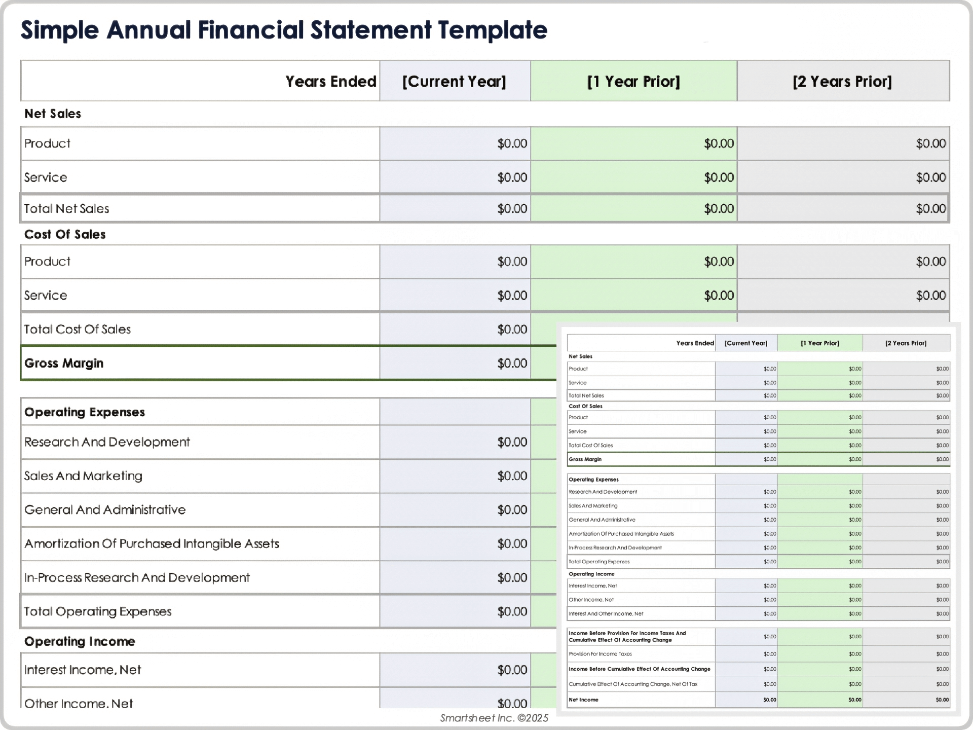 Budget Financial Statement Template