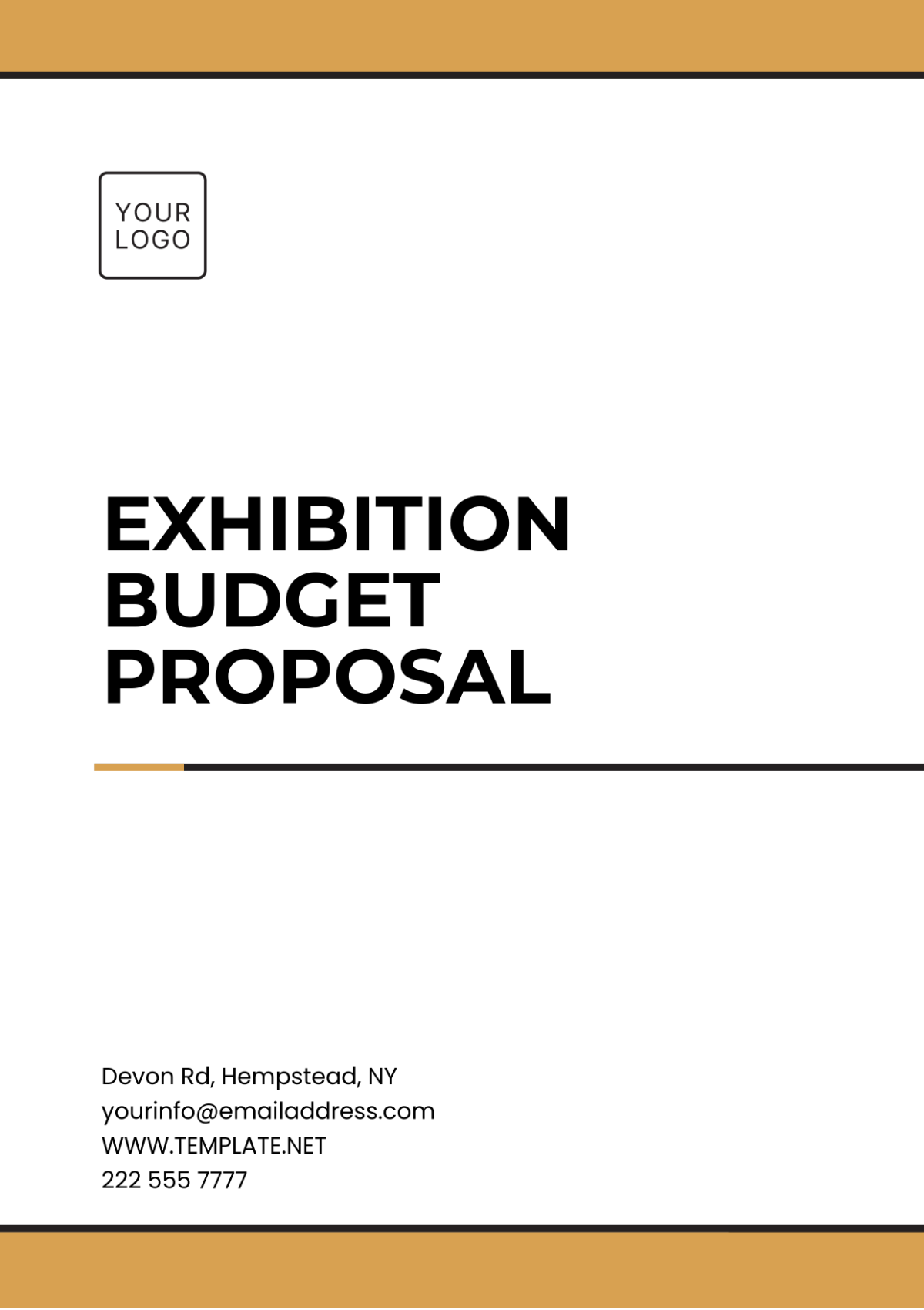 Free Format Exhibition Budget Proposal Template To Edit Online