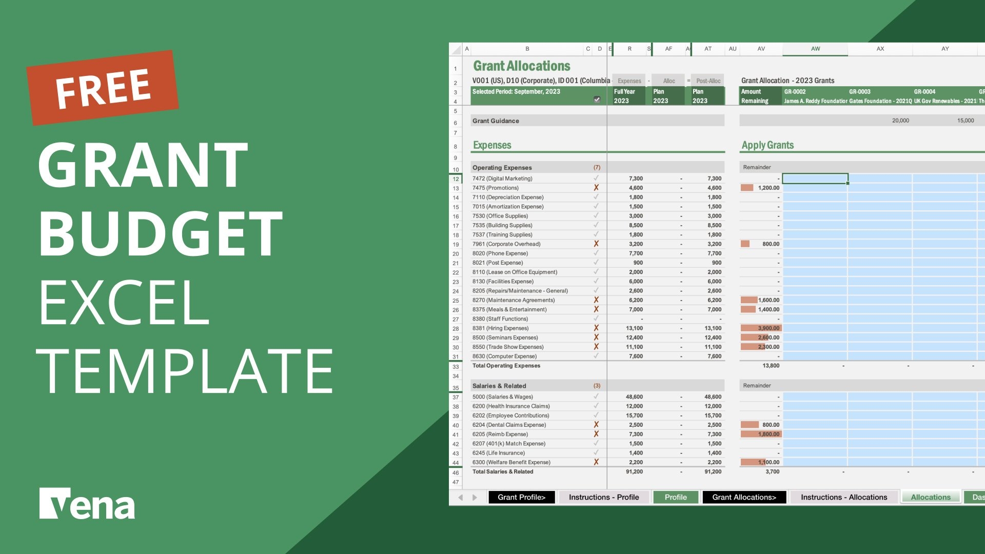 Grant Budget Template Xls