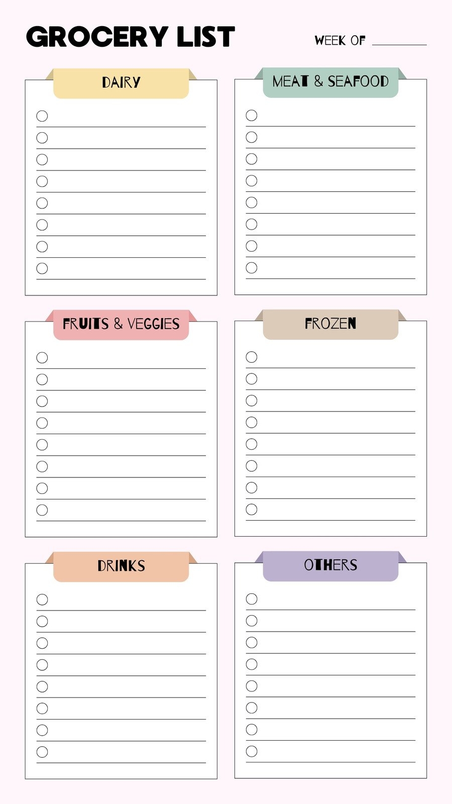 Free Grocery Budget Template