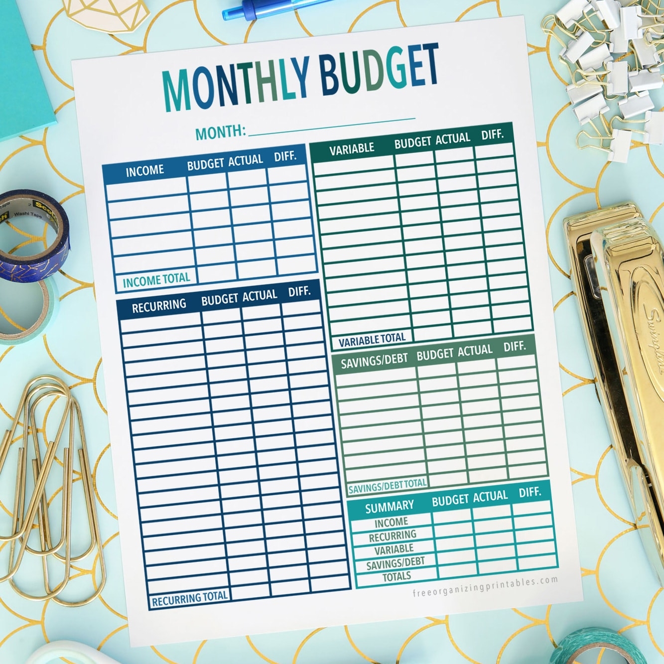 Free Printable Cash Envelopes For Budgeting