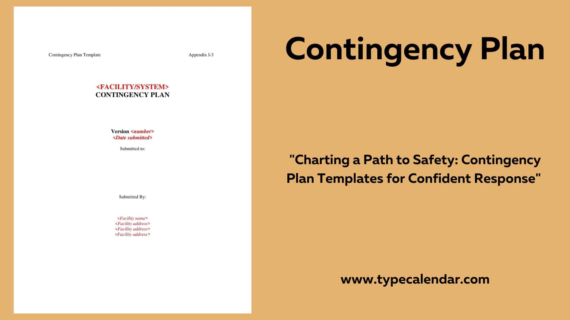 Contingency Budget Template