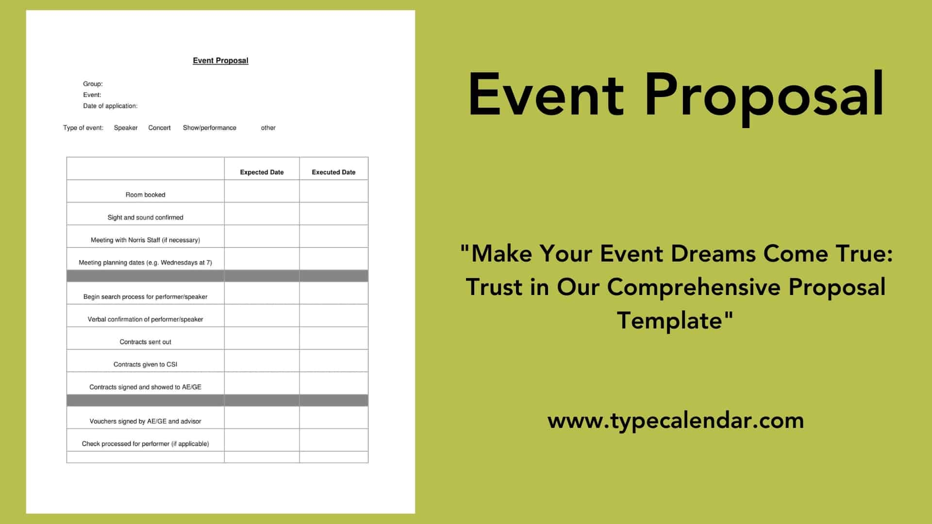 Budget Proposal Template For An Event