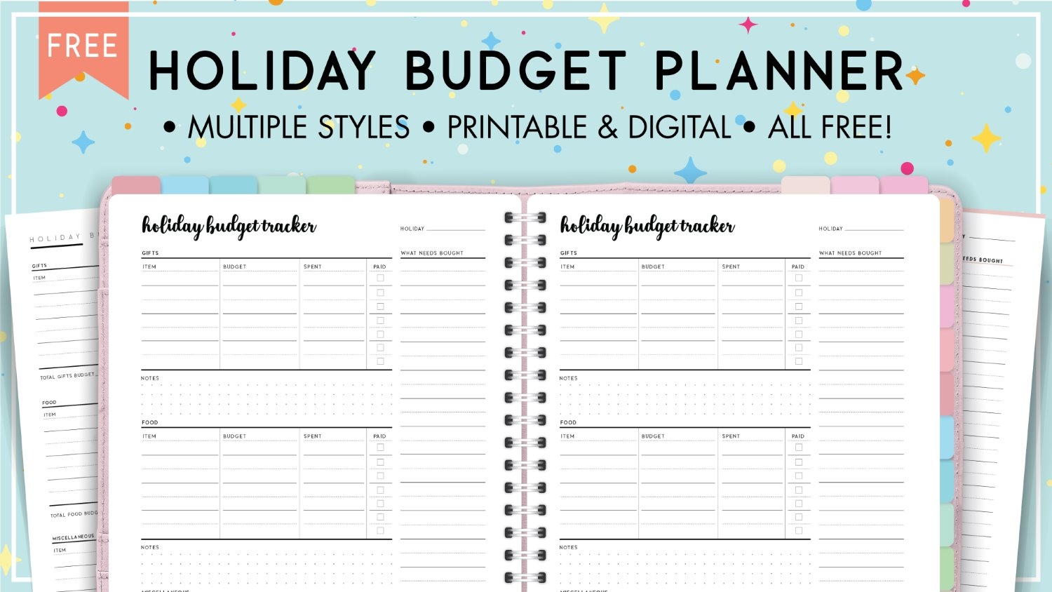 FREE Printable Holiday Budget Planner World Of Printables