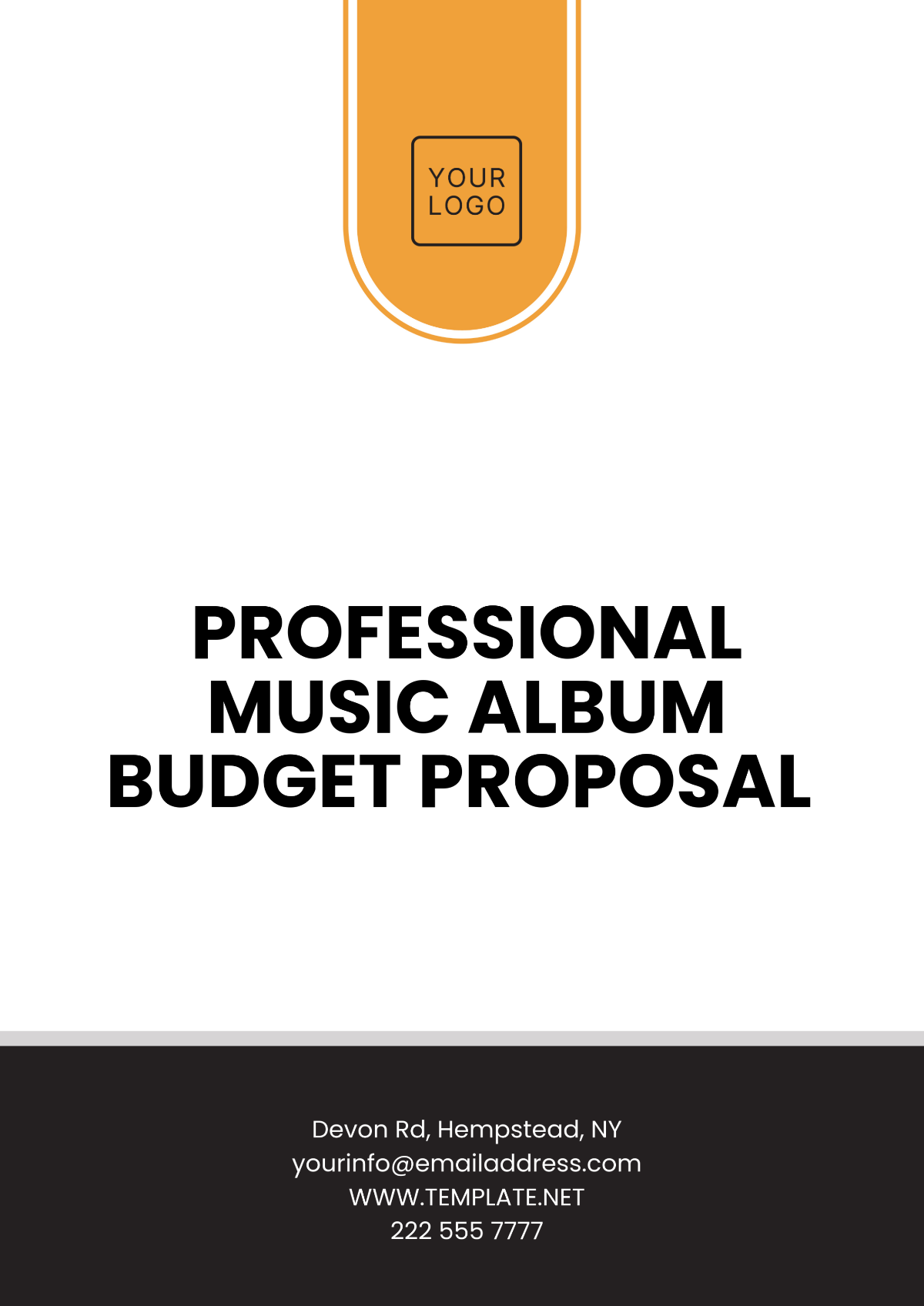 Free Professional Music Album Budget Proposal Template To Edit Online