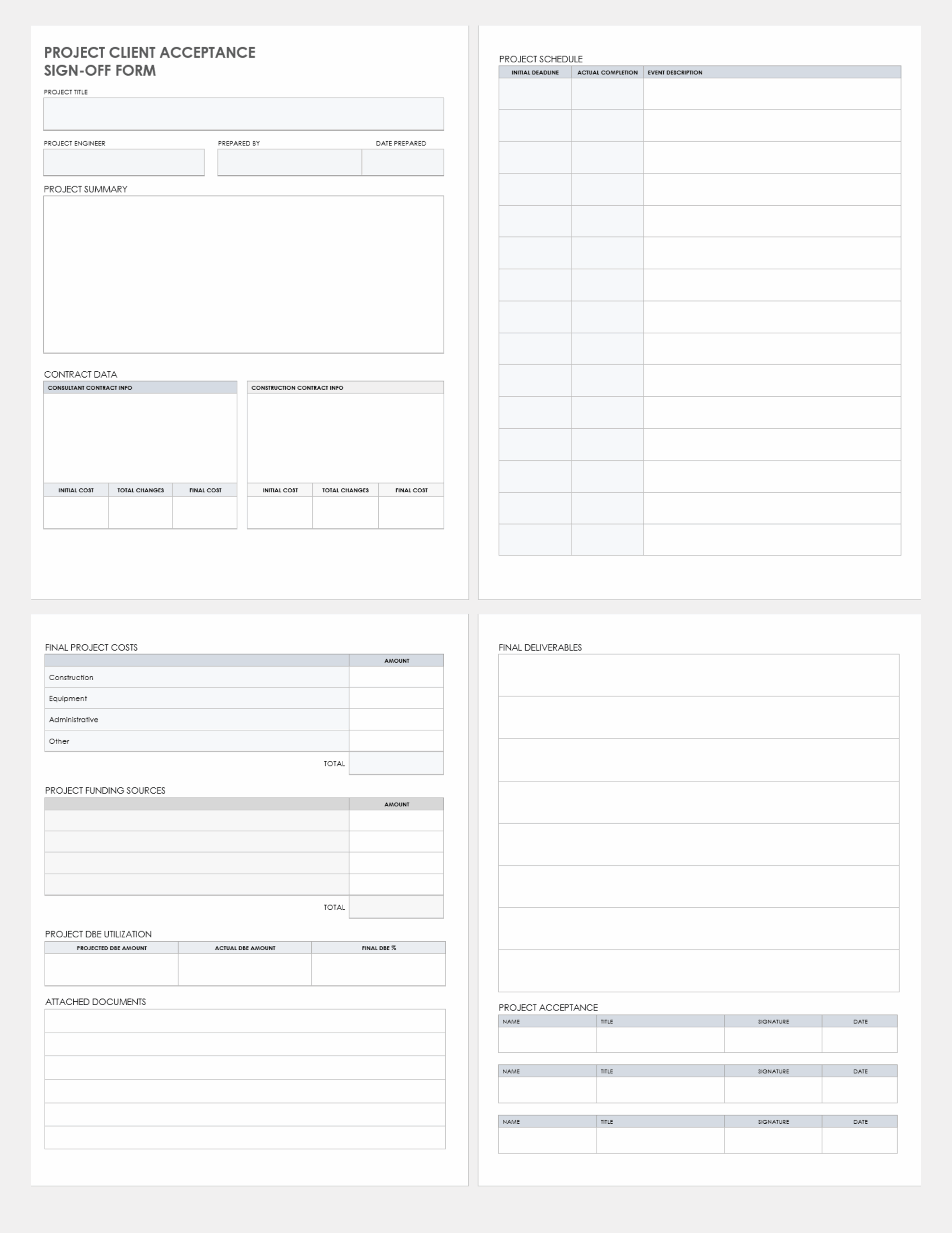 Free Project Sign Off Templates Smartsheet