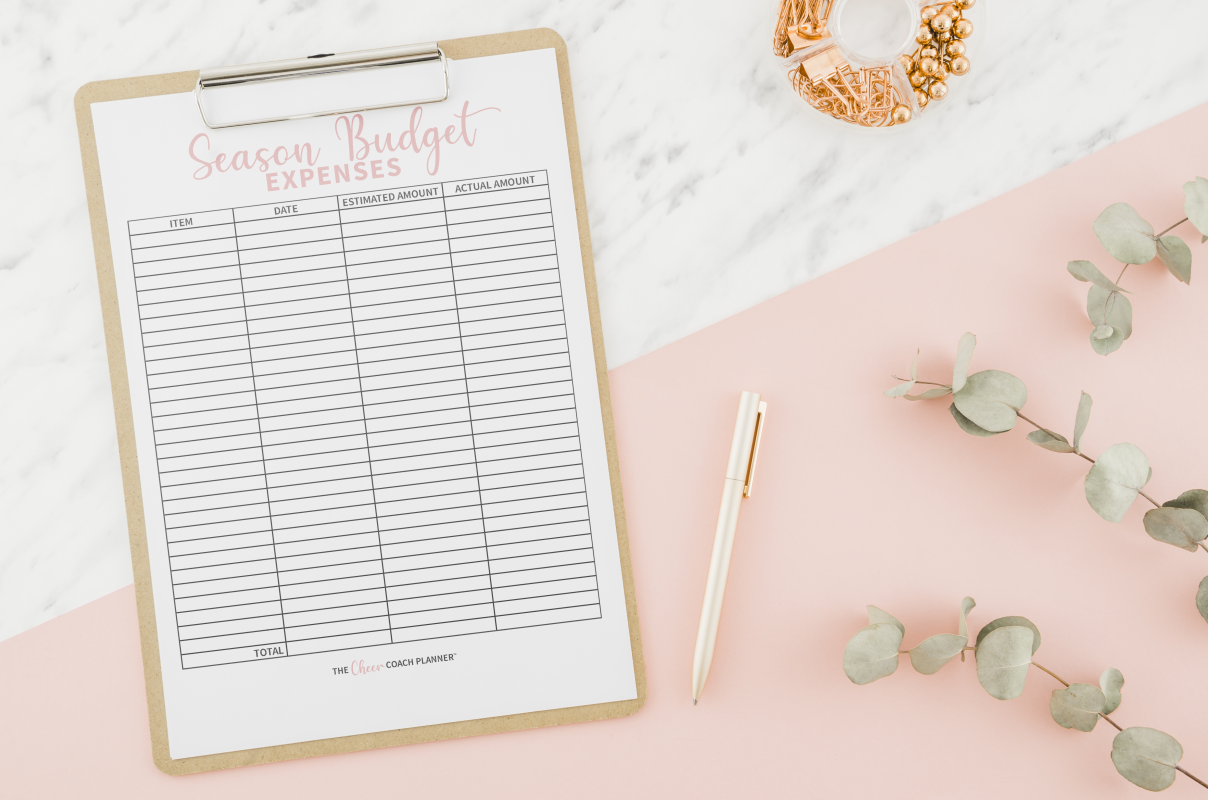 FREE Team Budget Tracking Sheets The Cheer Coach Planner