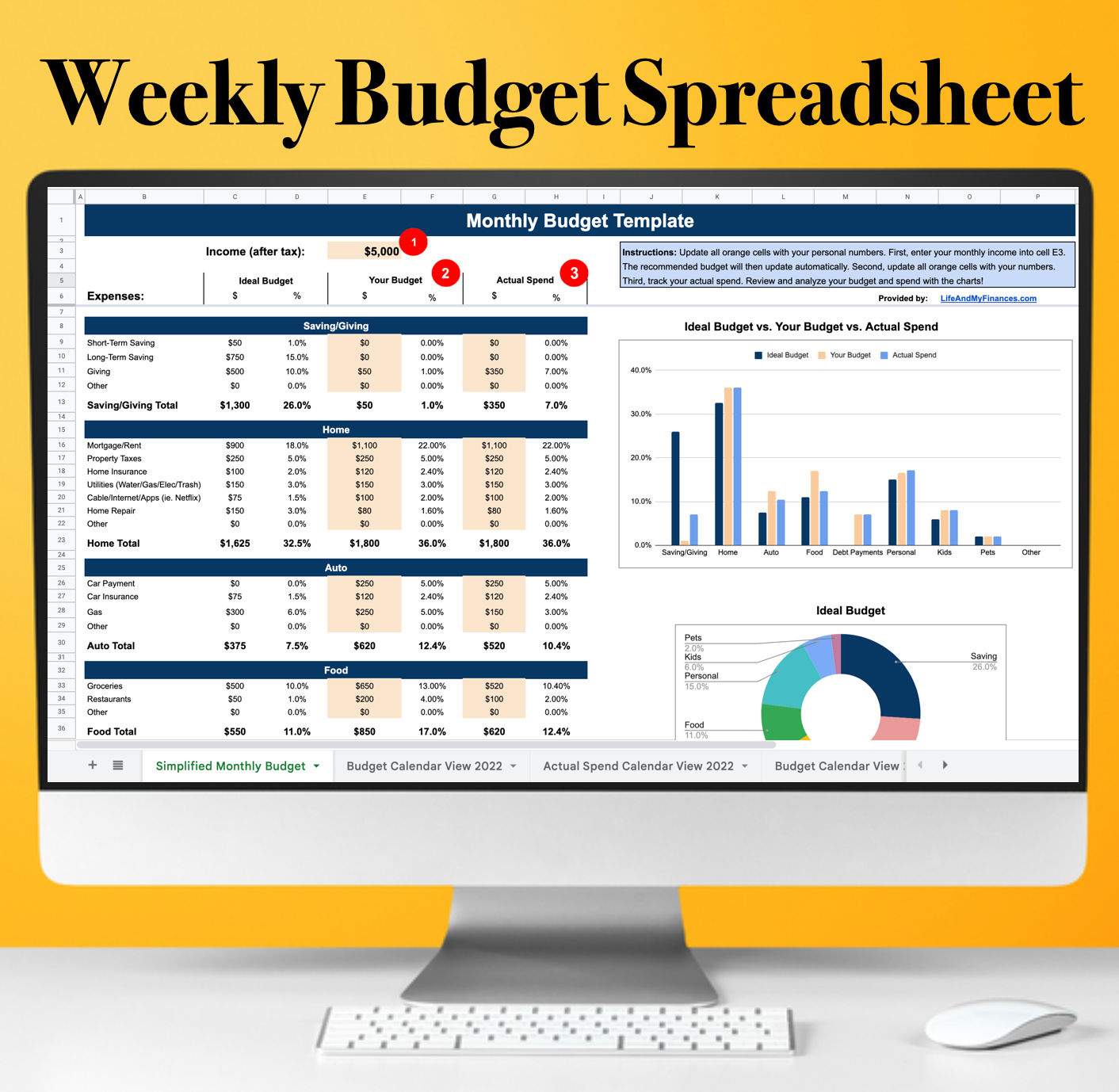Free Weekly Budget Template 2025 Excel And Google Sheets 