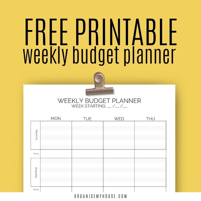 Weekly Budget Template Free