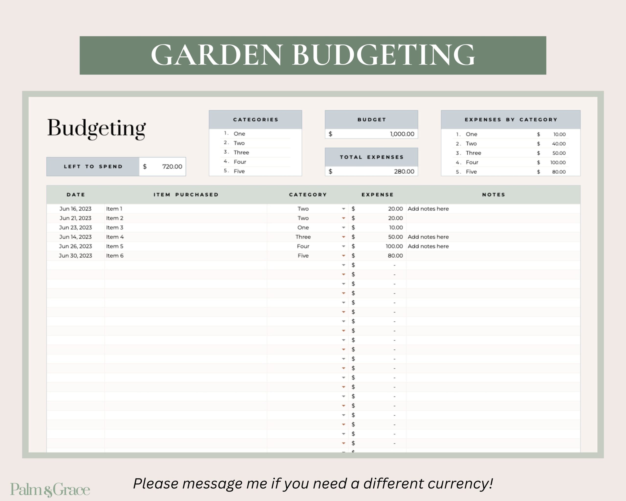 Garden Planner And Log Spreadsheet Gardening Planner Google Sheets Digital Garden Journal Garden Organizer Plant Planner Garden Tracker Etsy