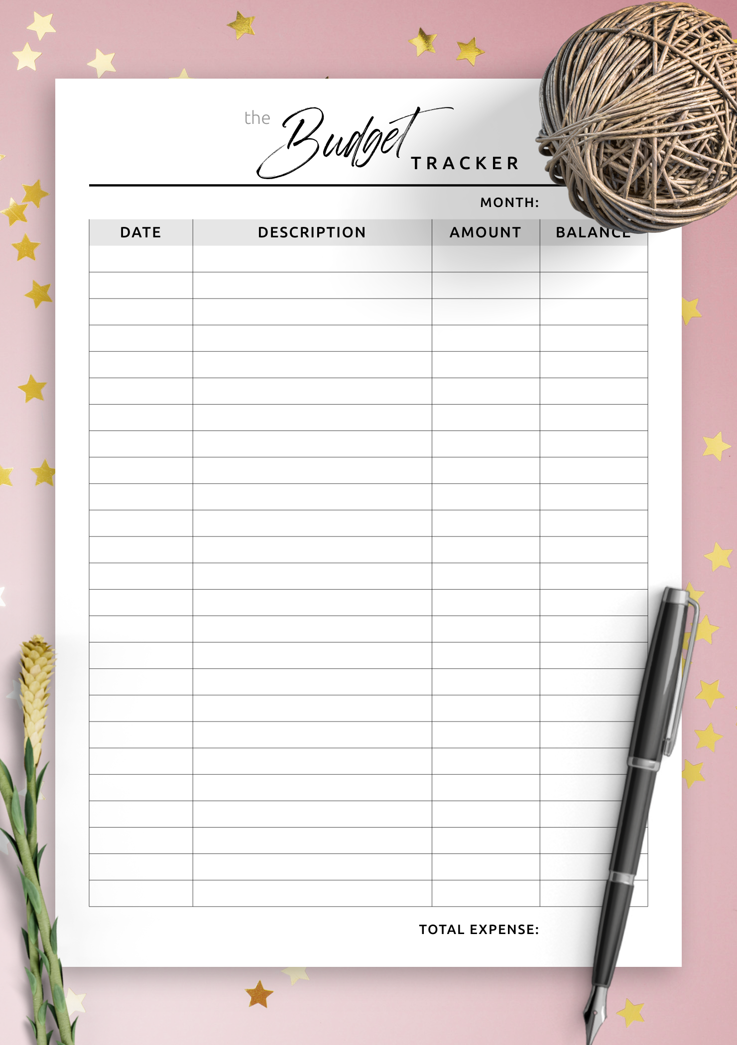 Budget Tracking Template