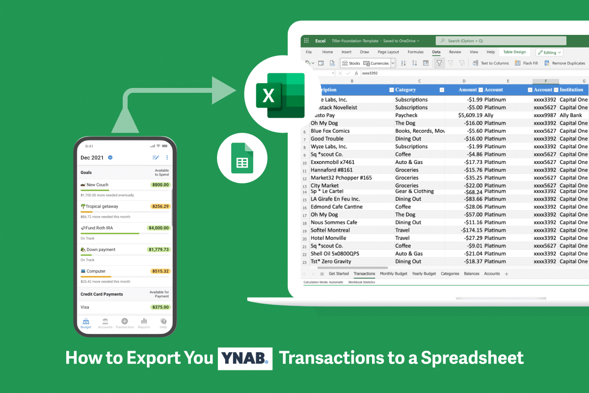 Get Your YNAB Budget Into An Automated Google Sheet Tiller