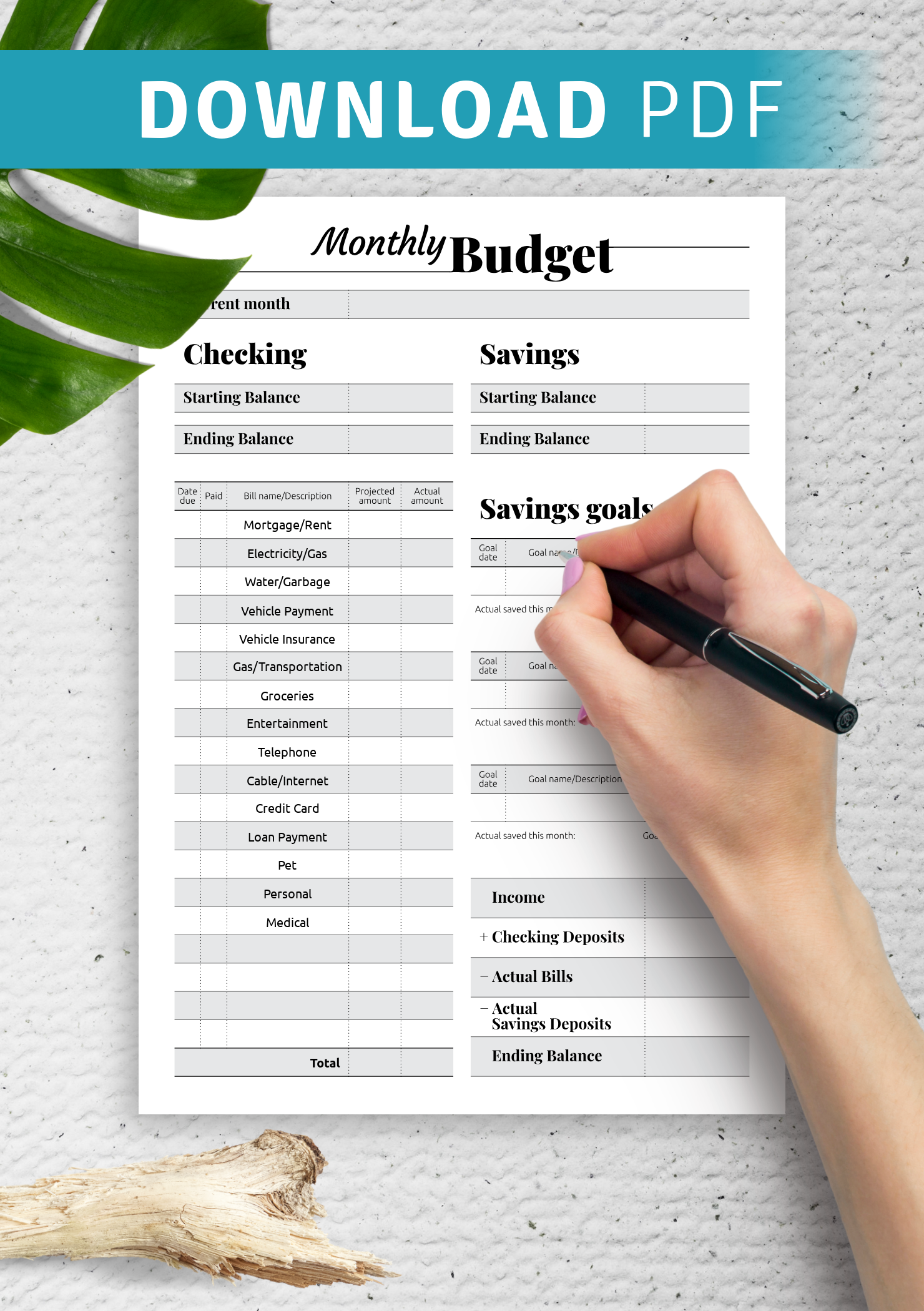 Goal Oriented Budget Template Plan U0026 Track Your Finances