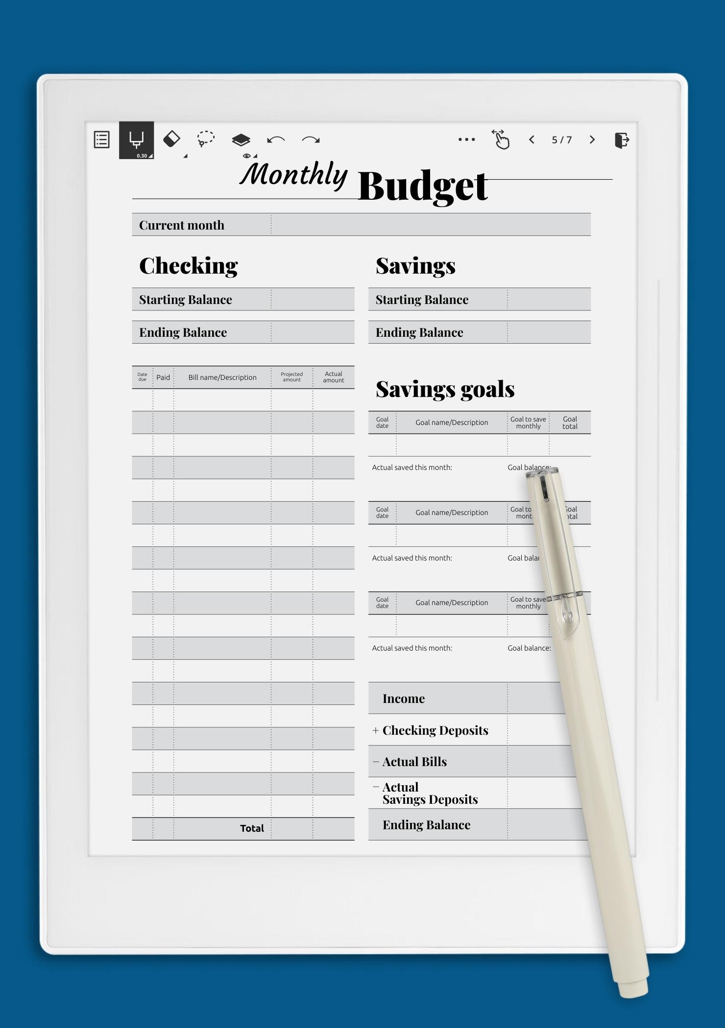 Goal Oriented Budget Template Plan U0026 Track Your Finances