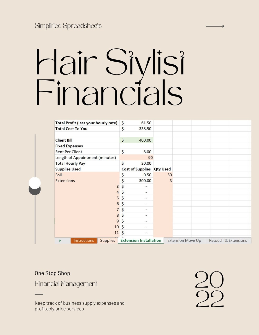 Hair Salon Budget Template