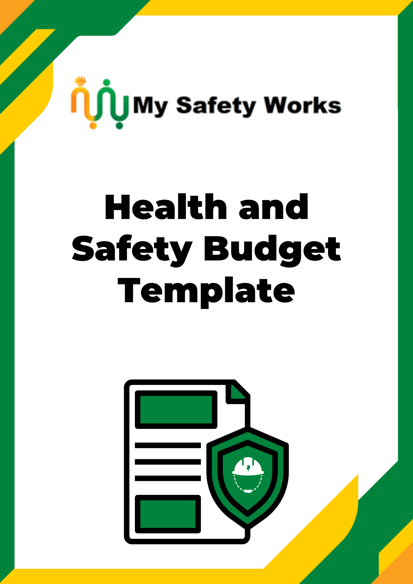 Health And Safety Budget Template My Safety Works