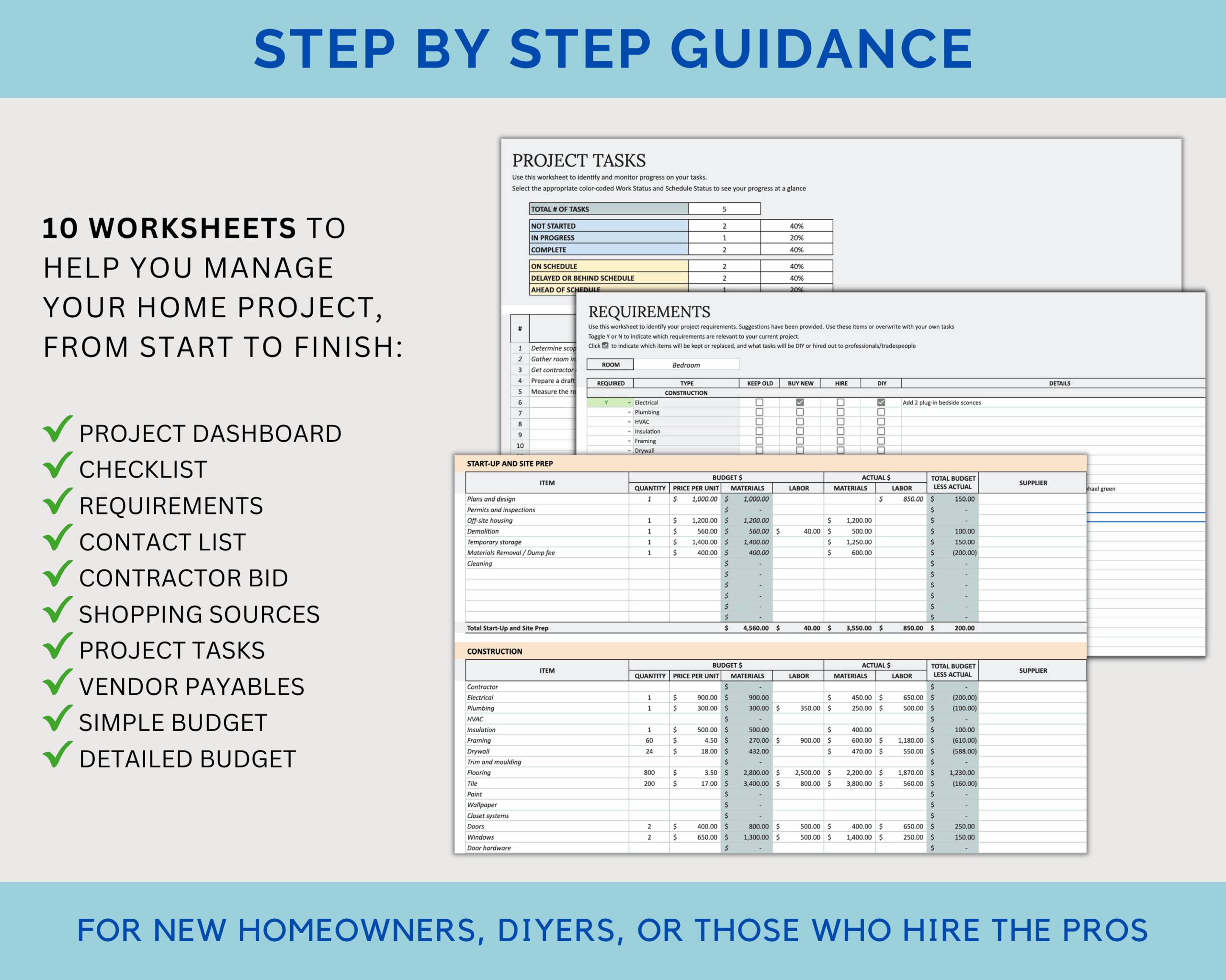 Home Improvement Budget Template