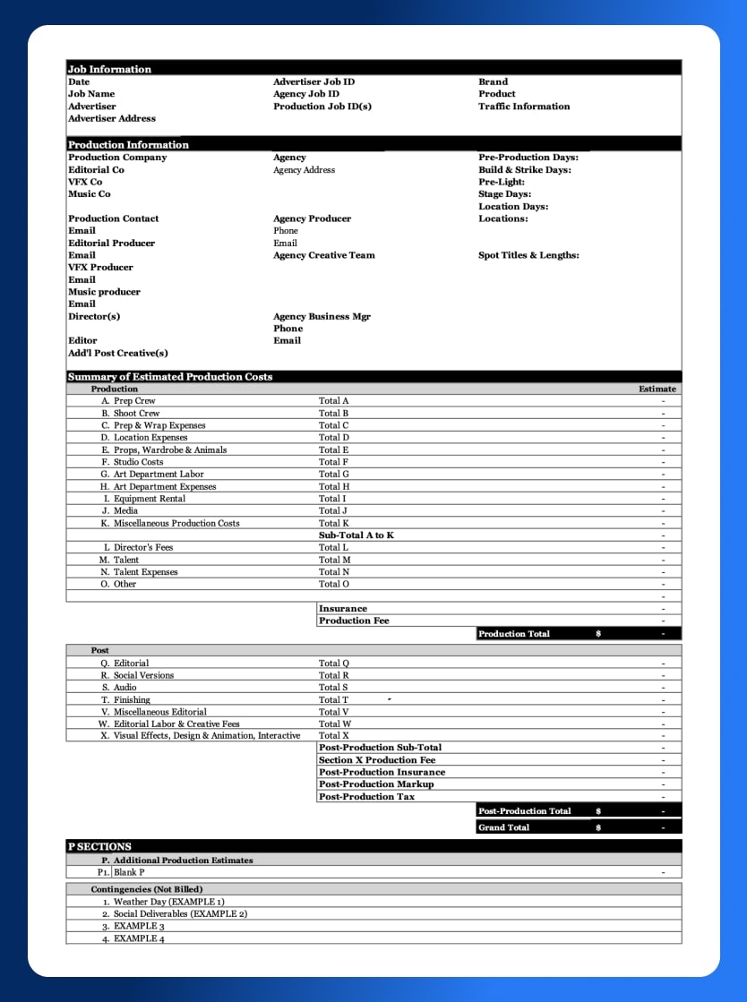 Aicp Budget Template Free