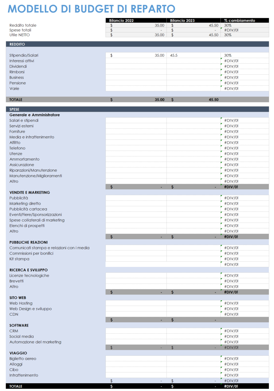 Modelli Di Budget Mensili Gratuiti Smartsheet