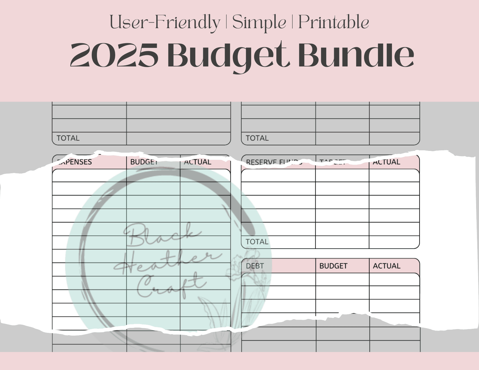 Monthly Budget Planner 2025 By Blackheathercraft Raket PH