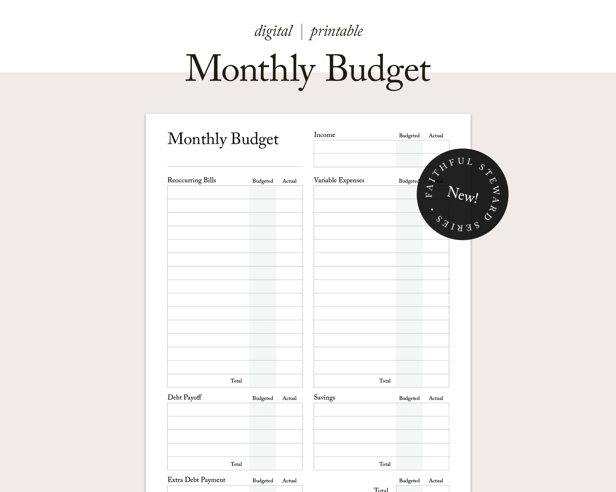 Christian Budget Template