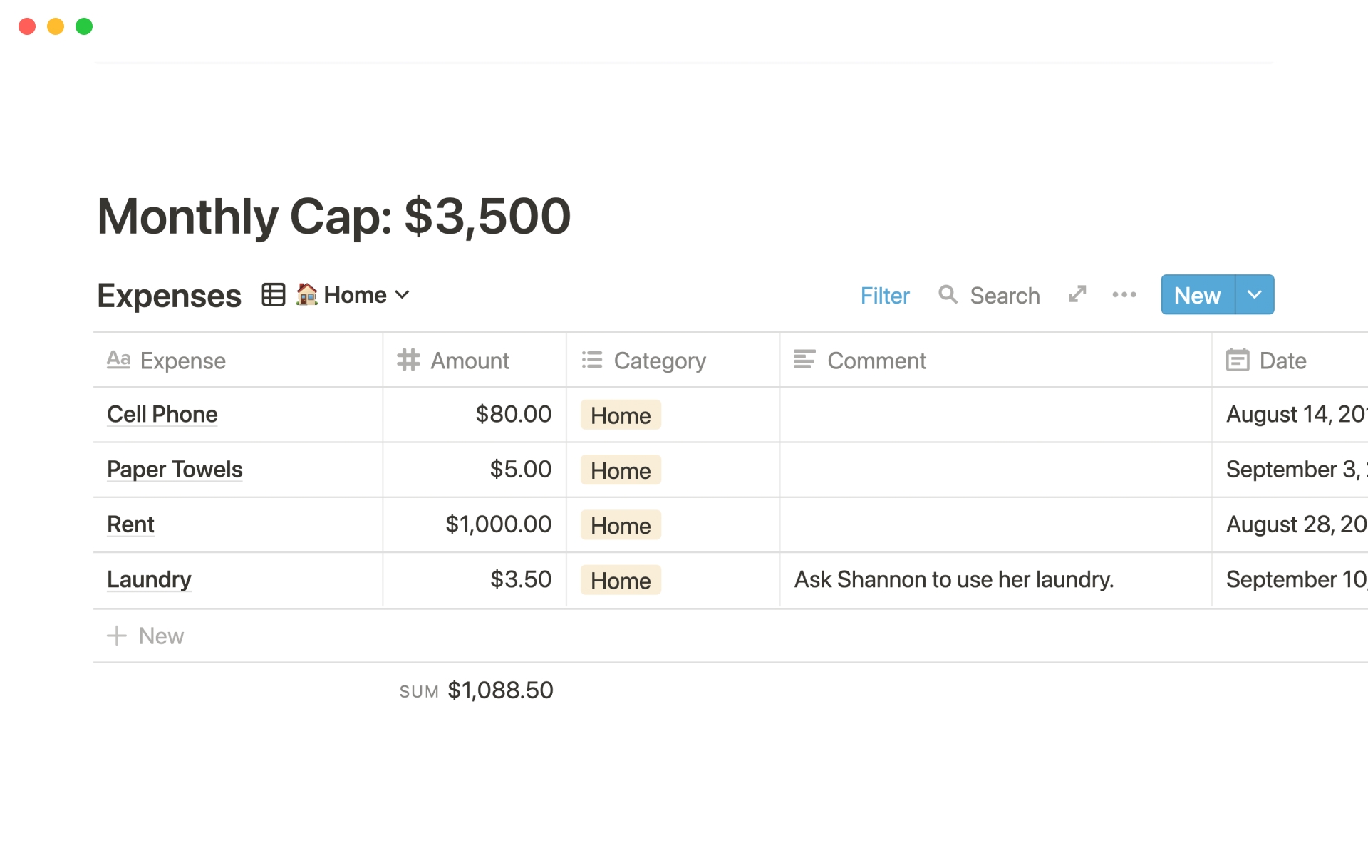 Monthly Budget Template By Notion Notion Marketplace Monthly Budget Template By Notion Notion Marketplace