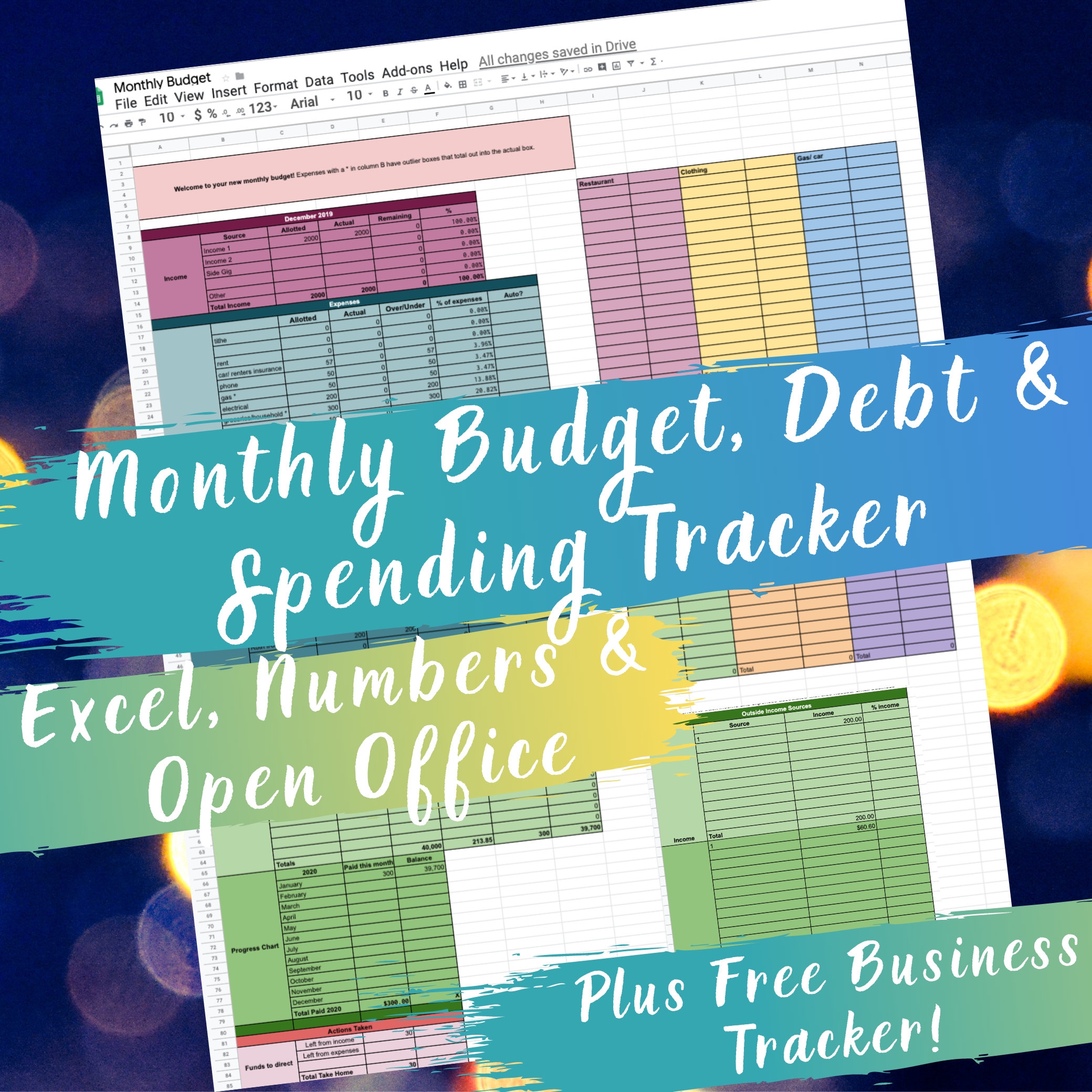 Open Office Monthly Budget Template