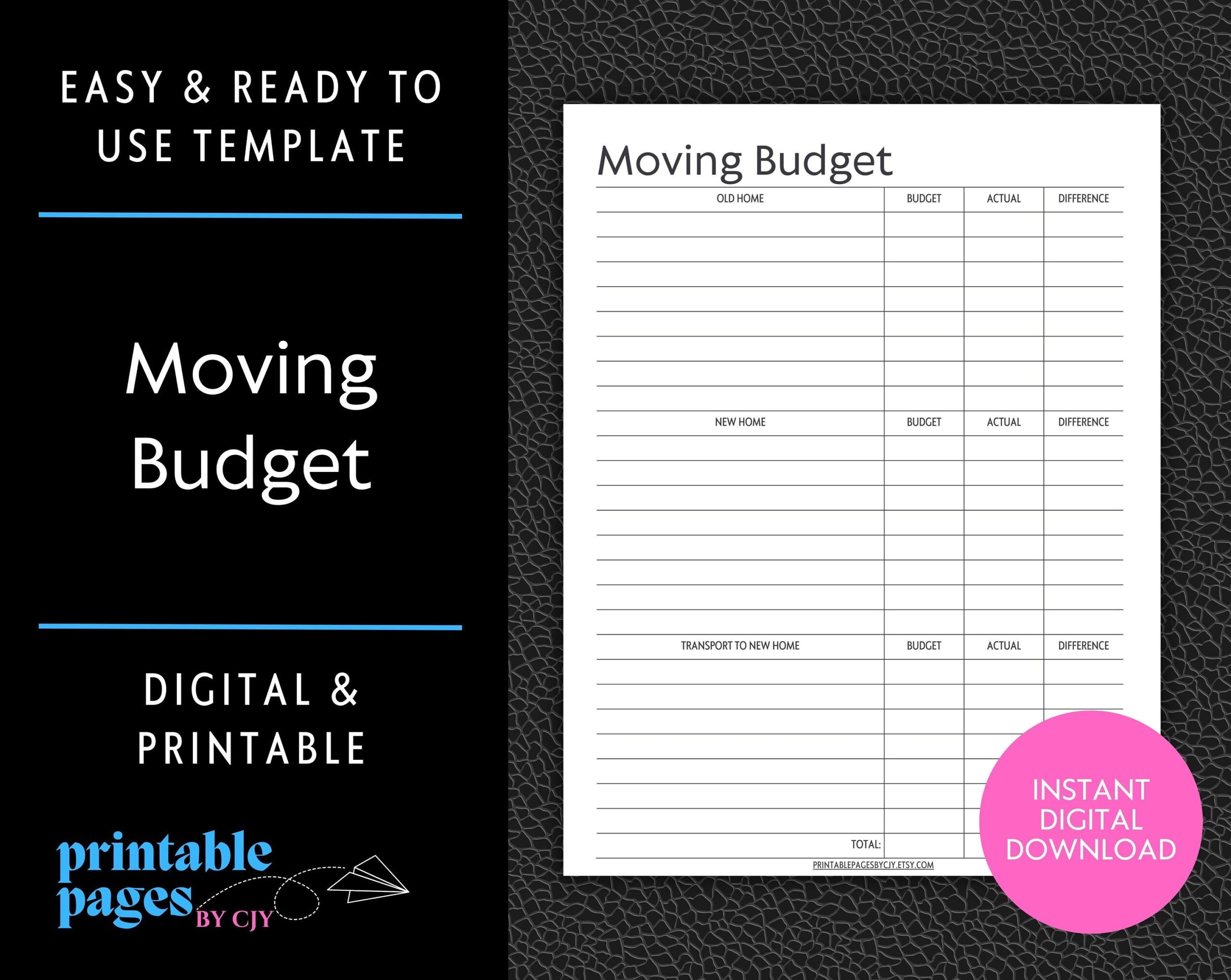 Free Printable Moving Budget Spreadsheet Template