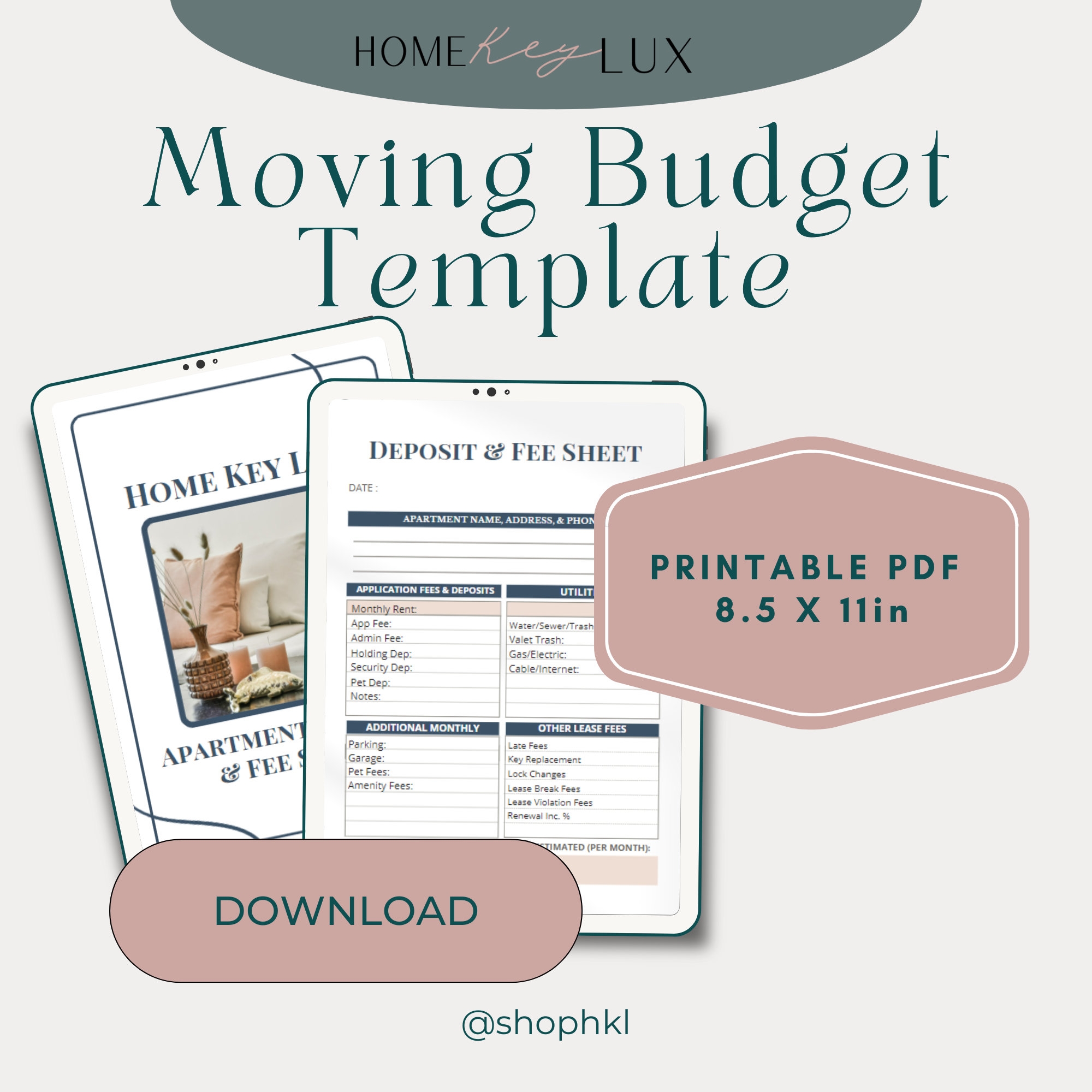 Moving Out Budget Template