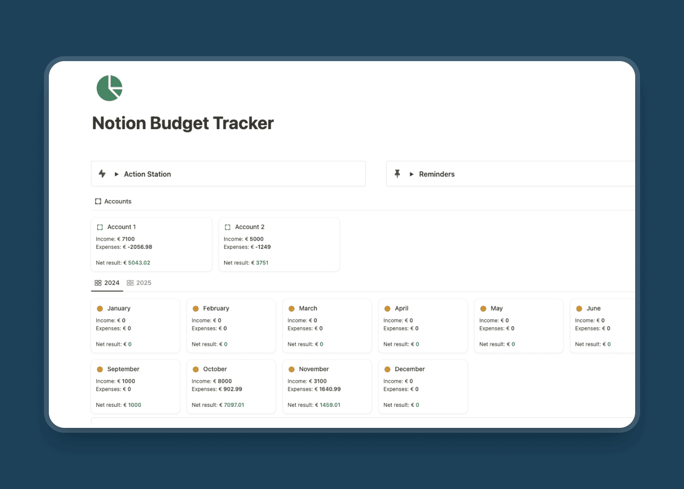Budget Template Notion Free