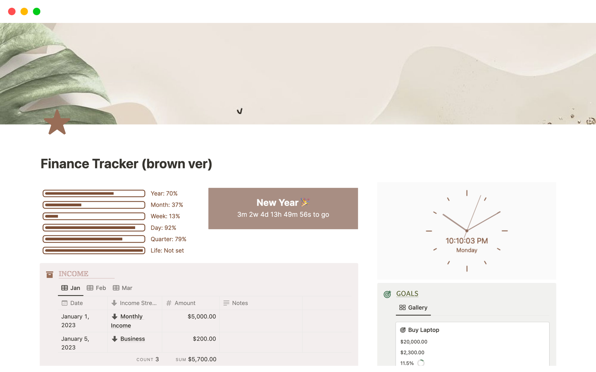 Notion Finance Tracker Template Notion Marketplace