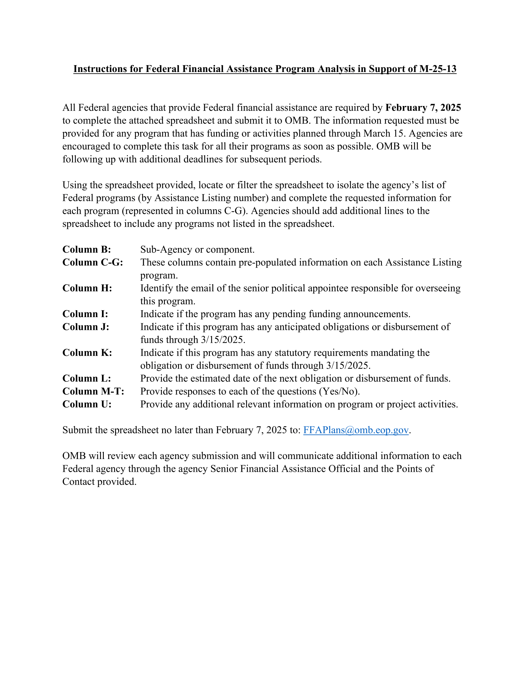 Office Of Management And Budget Spreadsheet Of 2 600 Federal Programs Under Review The New York Times