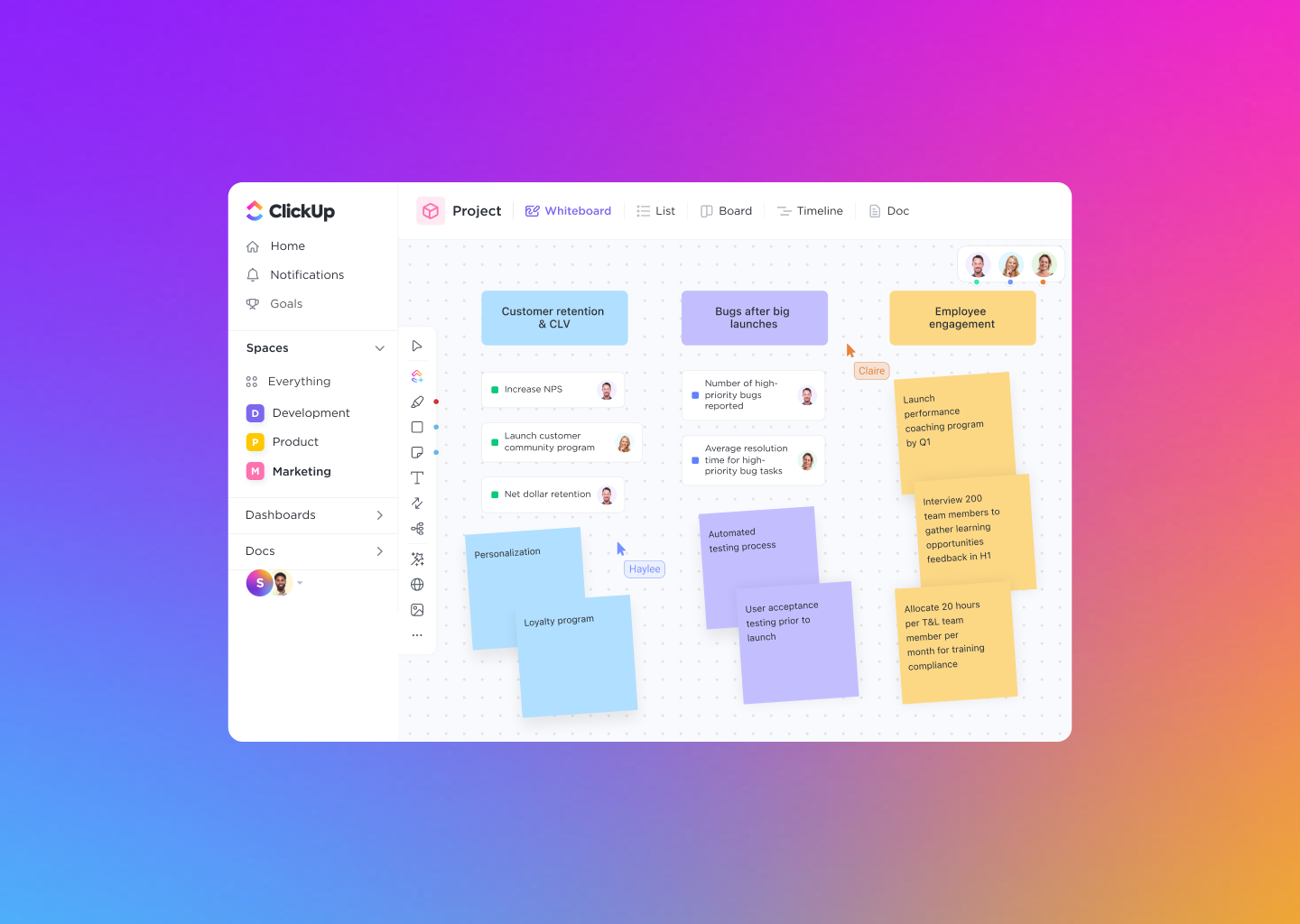 OKR Objectives And Key Results ClickUp Template ByMarketers